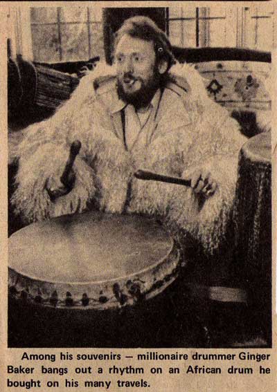 Ginger Baker at Home in Harrow