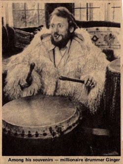 Ginger Baker at Home in Harrow