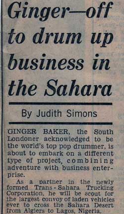 Ginger Baker's Trans Sahara Truckiing corp